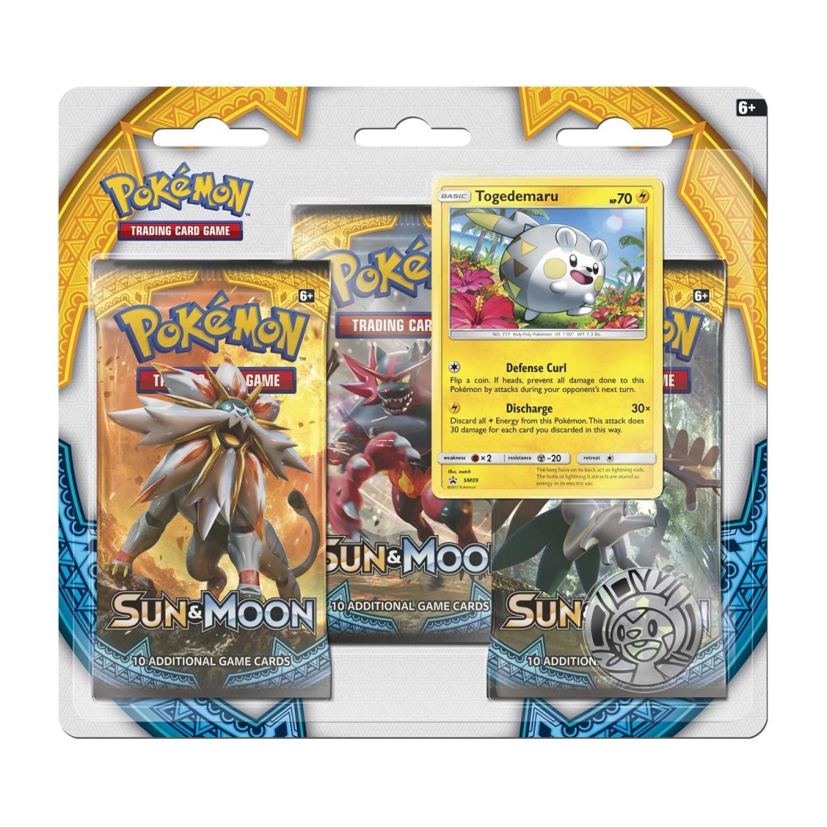 pokémon-tcg:-sun-&-moon-3-booster-packs,-coin-&-togedemaru-promo-card