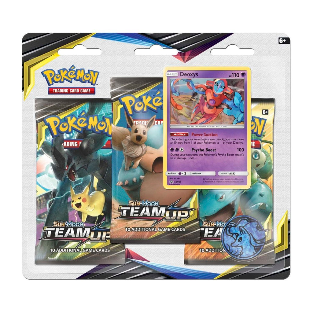 pokémon-tcg:-sun-&-moon-team-up-3-booster-packs,-coin-&-deoxys-promo-card