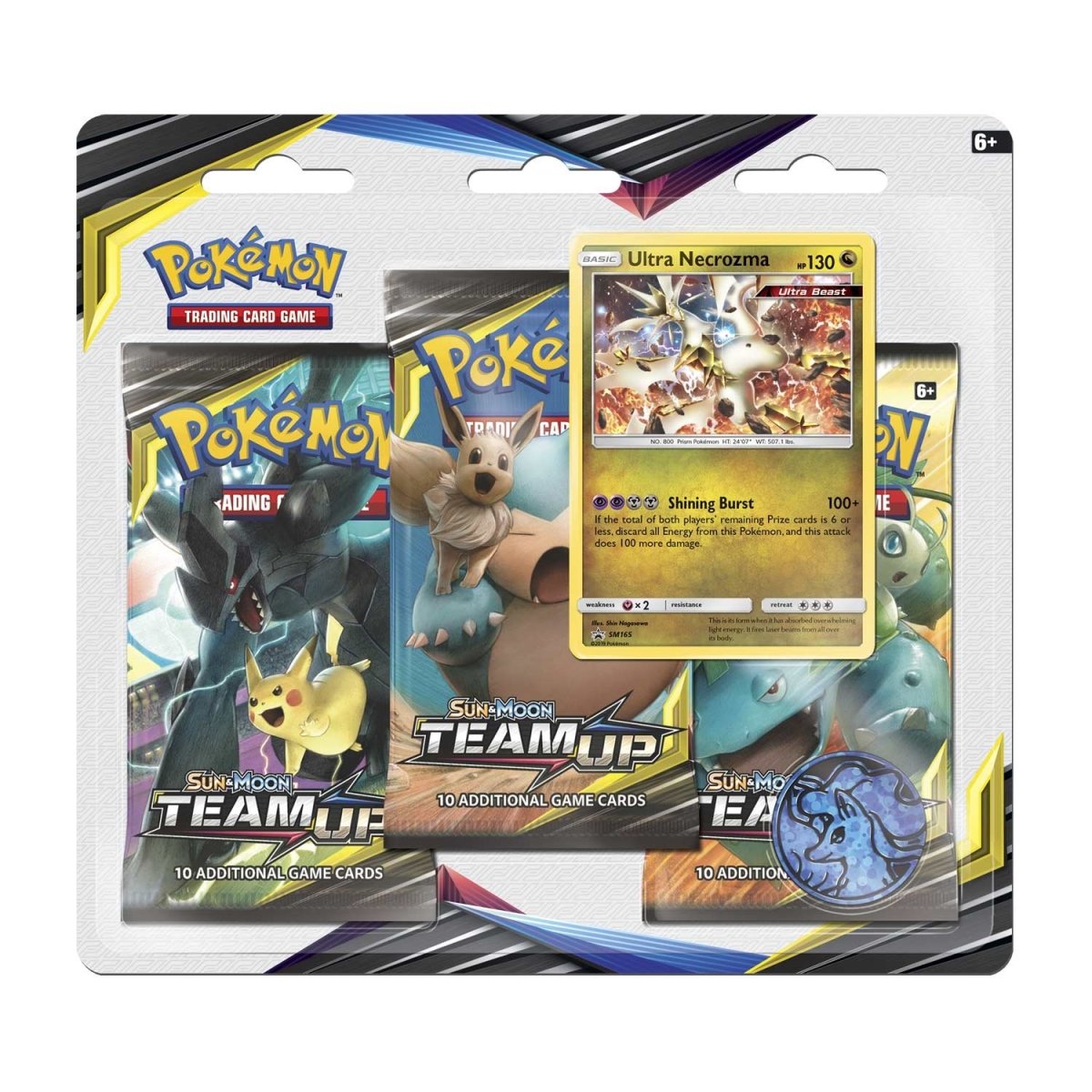 Pokémon TCG: Sun & Moon-Team Up 3 Booster Packs, Coin & Ultra Necrozma Promo Card