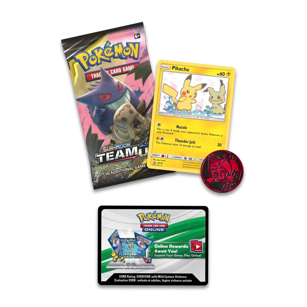 pokémon-tcg:-sun-&-moon-team-up-booster-pack,-coin-&-pikachu-promo-card