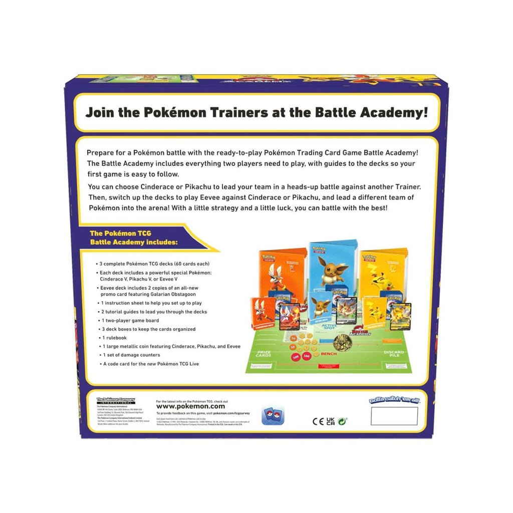 Pokémon Trading Card Game Battle Academy (Cinderace V, Pikachu V & Eevee V)