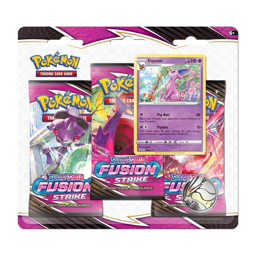 pokémon-tcg:-sword-&-shield-fusion-strike-3-booster-packs,-coin-&-espeon-promo-card