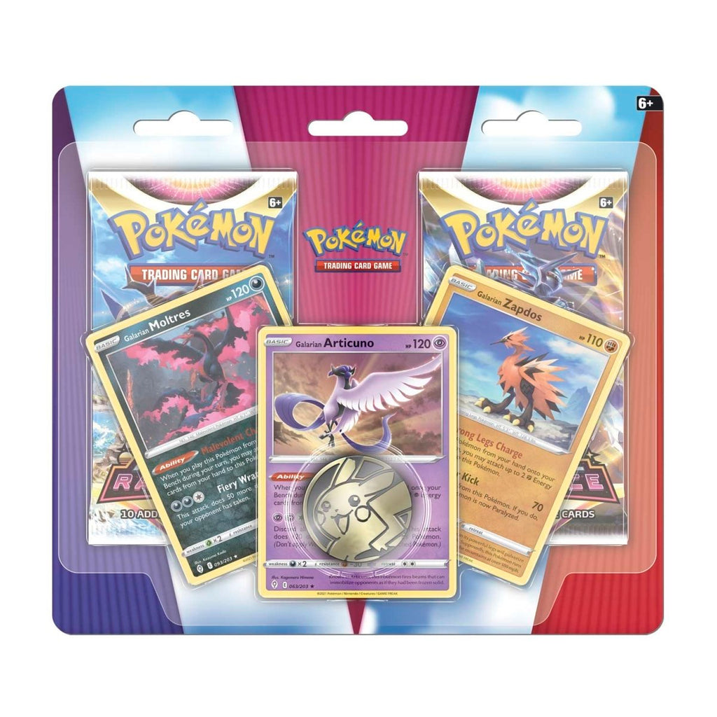 pokémon-tcg:-galarian-articuno,-galarian-zapdos-&-galarian-moltres-cards-with-2-booster-packs-&-coin