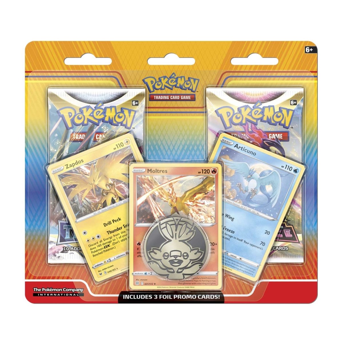 pokémon-tcg:-articuno,-zapdos-&-moltres-cards-with-2-booster-packs-&-coin