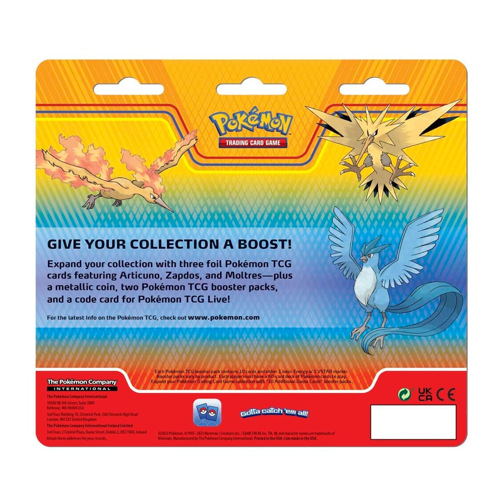 pokémon-tcg:-articuno,-zapdos-&-moltres-cards-with-2-booster-packs-&-coin