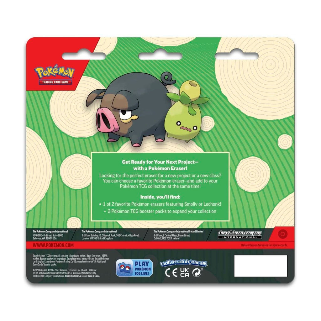 pokémon-tcg:-2-booster-packs-&-lechonk-eraser