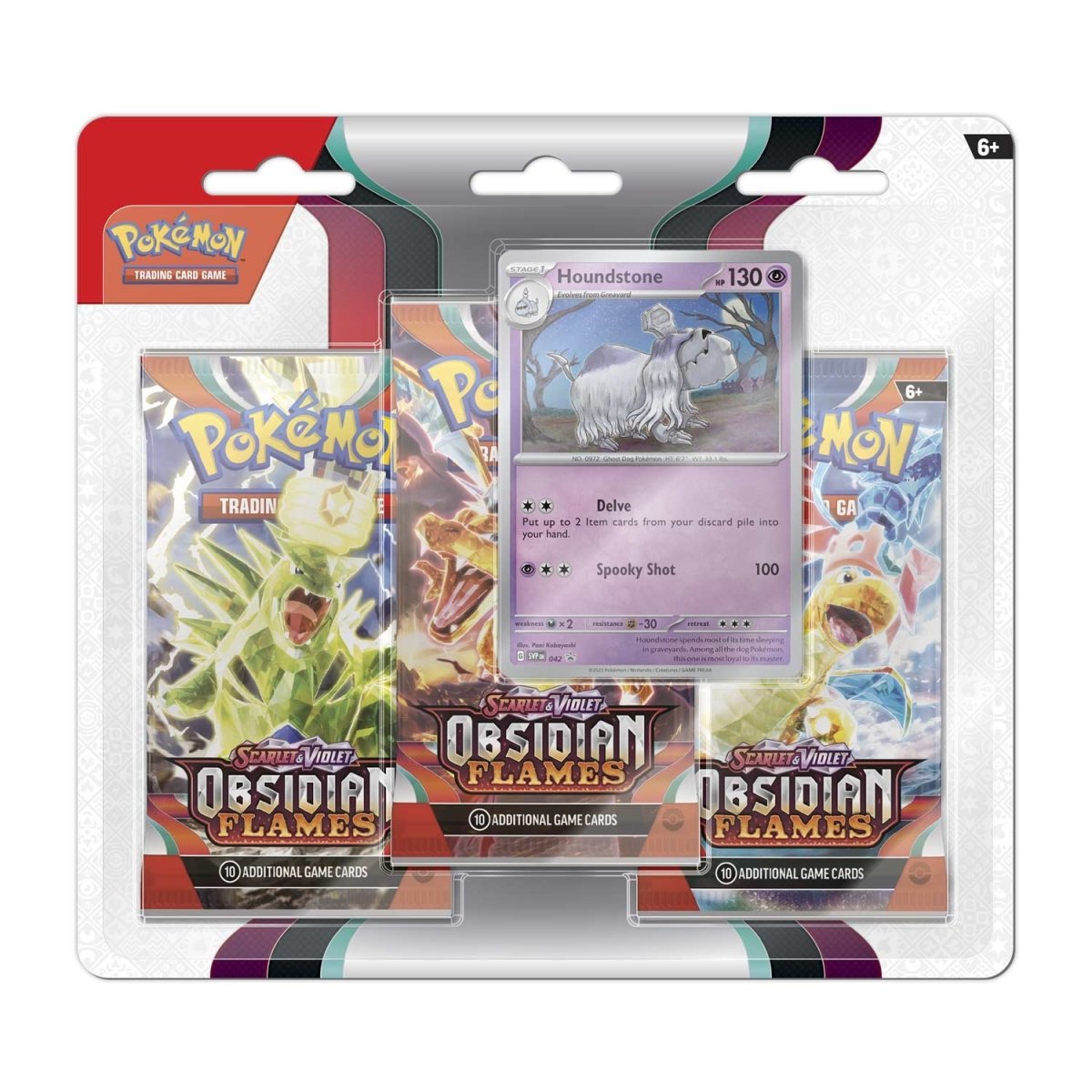 Pokémon TCG: Scarlet & Violet-Obsidian Flames 3 Booster Packs & Greavard Promo Card