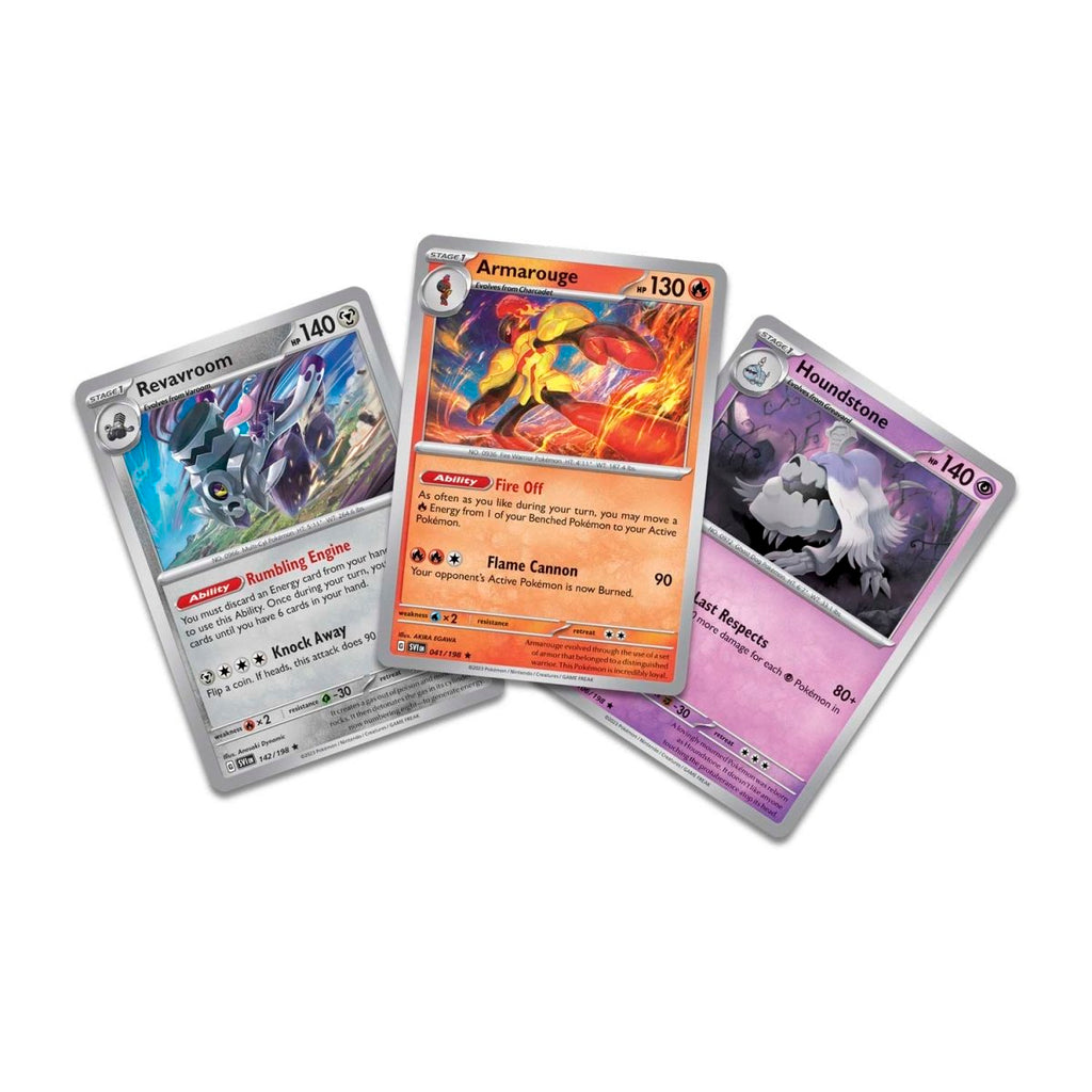pokémon-tcg:-armarouge,-revavroom-&-houndstone-cards-with-2-booster-packs-&-coin