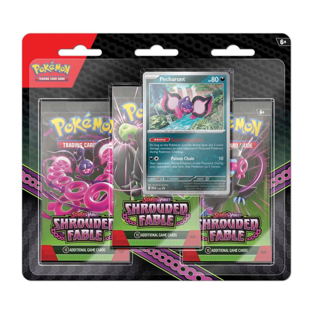 pokémon-tcg:-scarlet-&-violet-shrouded-fable-3-booster-packs-&-pecharunt-promo-card