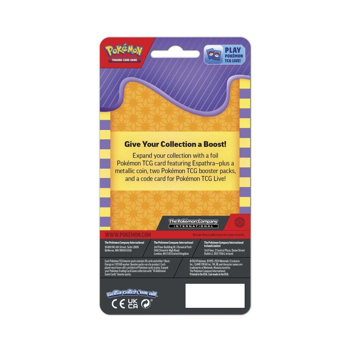 pokémon-tcg:-espathra-card-with-2-booster-packs-&-coin